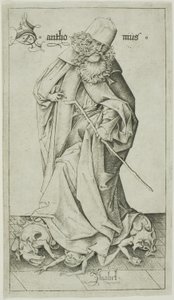 St. Anthony by Israhel van Meckenem the younger