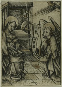 The Annunciation by Israhel van Meckenem the younger