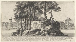 View of Paris with Three River Nymphs by Israël Silvestre