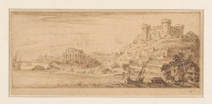 Coastal View with a Skipper in a Sailing Ship by Israël Silvestre