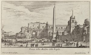Piazza della Madono delle Popolo by Israël Silvestre
