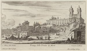 Piazza della Trinita de Monti by Israël Silvestre