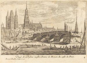 View of the Church of Notre Dame of Rouen by Israël Silvestre