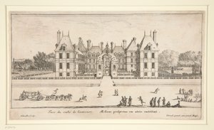 View of Chateau Liencourt: The Forecourt by Israël Silvestre