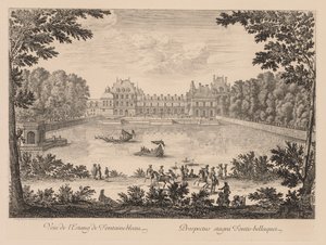 View of the Pond of Fontainebleau by Israël Silvestre
