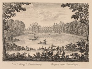View of the Fontainebleau Pond by Israël Silvestre