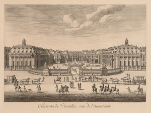 View of the Château de Versailles, from the Forecourt, 1682