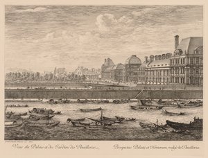 View of the Palace and Gardens of the Tuileries from the Quay