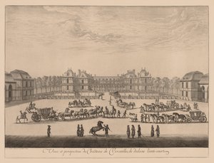 View and Perspective of the Château de Versailles, from Inside the Courtyard by Israël Silvestre
