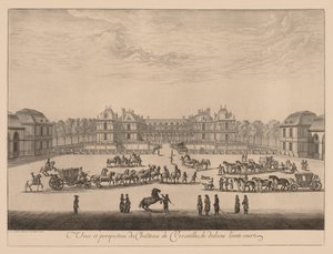 View and Perspective of the Château de Versailles, from the Inner Courtyard by Israël Silvestre