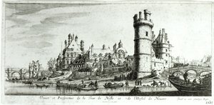 Perspective View of the Tour de Nesle and the Hotel de Nevers by Israël Silvestre the Younger