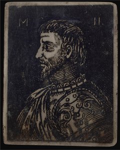 Bust of a Bearded Man with Ornate Breastplate Facing Left by Italian 16th Century