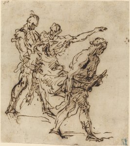 Figures Carrying a Body by Italian 17th Century