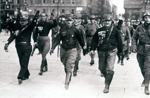 Black Shirts Walking on Rome by Italian Photographer