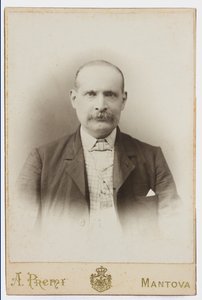Photo on a postcard portraying the painter Albano Lugli by Italian Photographer