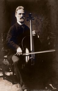 Portrait of Italian composer and cellist Alfredo Piatti