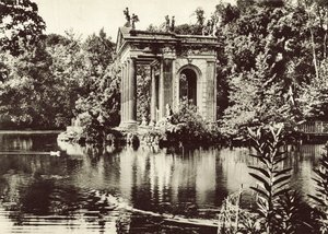Temple on the lake of the Borghese Villa