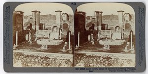 The House of Marcus Lucretius, Pompeii, from The Underwood Travel Library, 1895