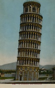 The Leaning Tower of Pisa. Postcard sent in 1913