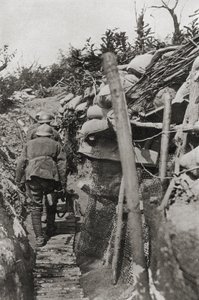 The passage through the trenches in Mount Podgora, Italy by Italian Photographer