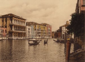 Venice: Grand Canal and Browning Palace by Italian Photographer