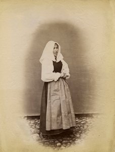 Young Woman Wearing Wedding Dress, Parre, Lombardy, Italy