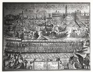 A Regatta with the Dogess Moresina Grimani in the Bucintoro by Italian School