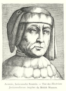 Accursio, Florentine Jurist (engraving) by Italian School