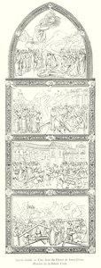 Agnolo Gaddi, Right Side of the Choir of Santa Croce, History of the Holy Cross (engraving)