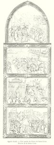 Agnolo Gaddi, Left Side of the Choir of Santa Croce, History of the Holy Cross (engraving)