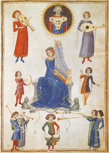 Allegory of Music, Manuscript V A Folio 27 from The Music Institute by Severin Boezio by Italian School