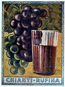 An historic poster of Chianti Rufina by Italian School