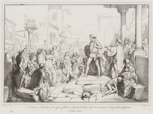 Antonio Loredan Offers His Flesh as Food to the Starving Inhabitants of Scutari, Provided They Defend Themselves by Italian School