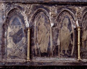 Ark of Barbarossa, with scenes of the life of St John the Baptist (wood, silver leaf and stones) by Italian School