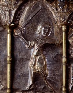 Ark of Barbarossa, with scenes of the life of St John the Baptist (wood, silver leaf and stones) by Italian School