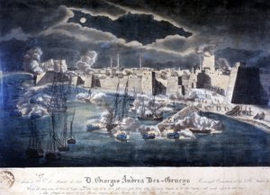 Attack by the Sardinian Navy on the port of Tripoli during operations against Barbarian piracy in 1825