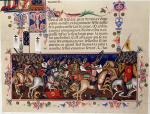 Battle Scene during the Crusades - (detail) by Italian School
