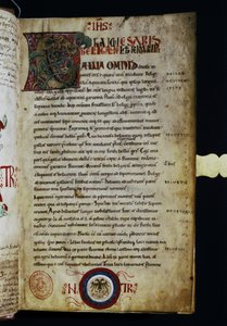 CAESAR Gaius Julius: A page of "Commentarii de Bello Gallico" by Italian School