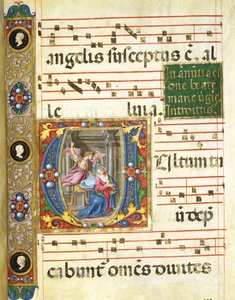 Choral miniature with the Annunciation by Italian School
