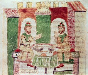 The Table of the Rich, from De Universo by Rabanus Maurus by Italian School