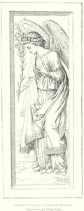 Collection of Florence, Academy of Fine Arts, Annunciation, by Filippo Lippi (engraving) by Italian School