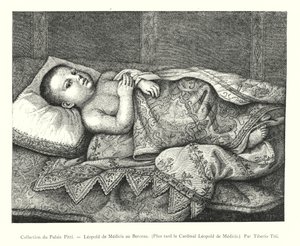 Leopold de Medicis in the Cradle, Later Cardinal Leopold de Medicis (engraving) by Italian School