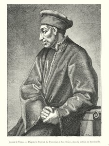 Cosimo the Elder, After the Portrait by Pontormo, at San Marco, in the Cell of Savonarola (engraving)