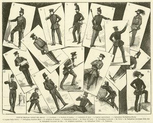 Venetian Military Costumes of 1848-49 by Italian School