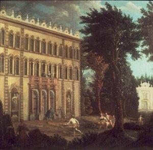 Country House with Elegant Figures