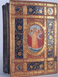Cover of an Italian Manuscript with St. Lawrence