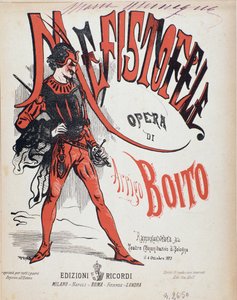 Cover of musical score of Mefistofele opera by Italian School