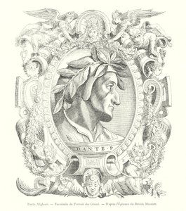Dante Alighieri, Fac-simile of the Portrait by Giunti, after the Proof in the British Museum