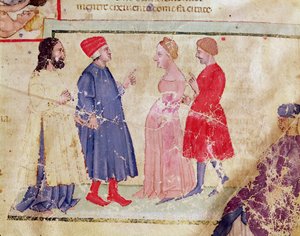 Dante and Virgil with Francesca da Rimini and Paolo Malatesta, from The Divine Comedy by Dante Alighieri