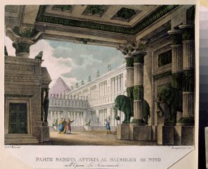 Stage Design for the Opera La Semiramide by Ch. Gluck by Italian School